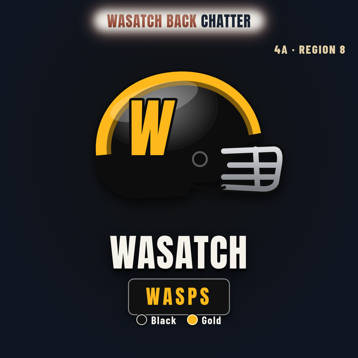 Wasatch High School tile: initials in school colors, not a school logo